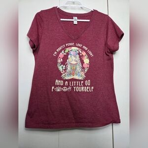 District Maroon Graphic Tee - Mostly Peace, Love And Light